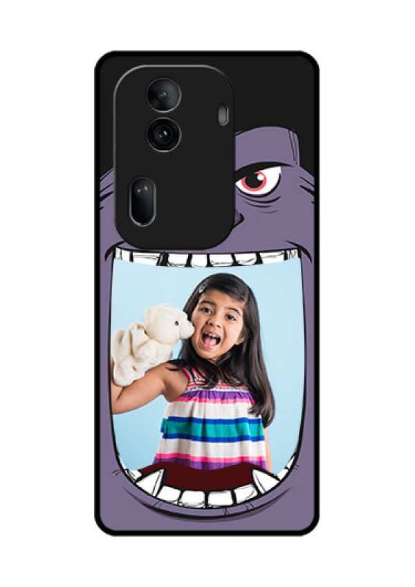 Oppo Reno 11 Pro 5G Custom Glass Phone Case - Angry Monster Design