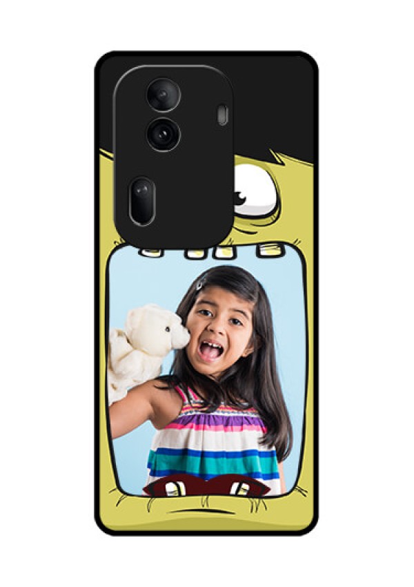 Oppo Reno 11 Pro 5G Custom Glass Phone Case - Cartoon Monster Back Case Design