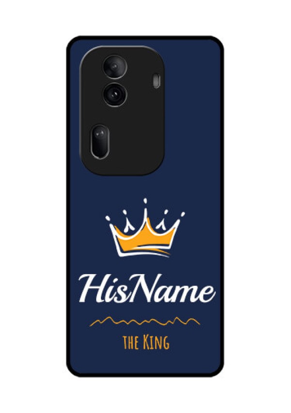 Oppo Reno 11 Pro 5G Custom Glass Phone Case - King With Name Design