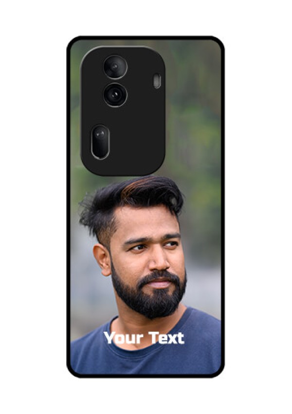 Oppo Reno 11 Pro 5G Custom Glass Phone Case - Photo With Text Design