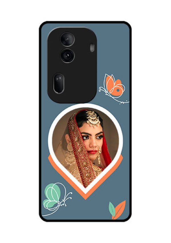 Oppo Reno 11 Pro 5G Custom Glass Phone Case - Droplet Butterflies Design