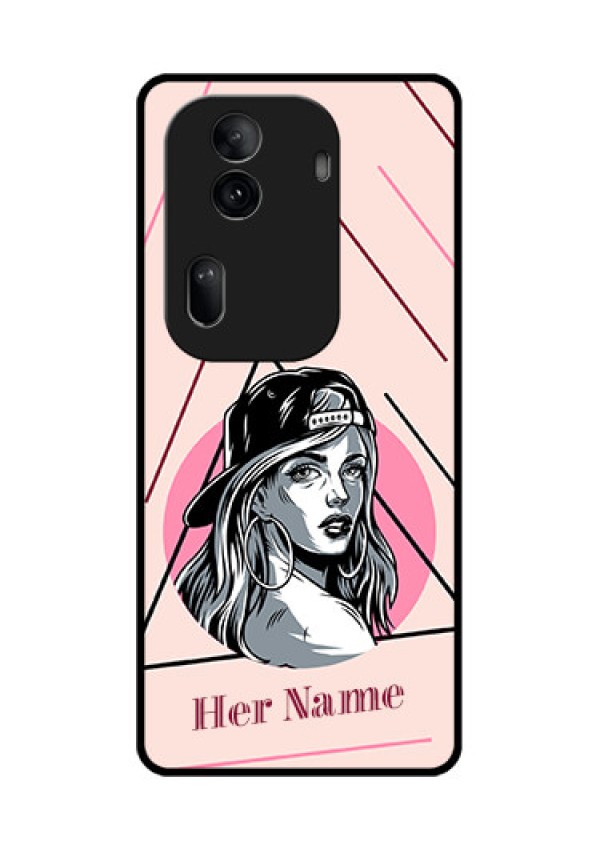 Oppo Reno 11 Pro 5G Custom Glass Phone Case - Rockstar Girl Design