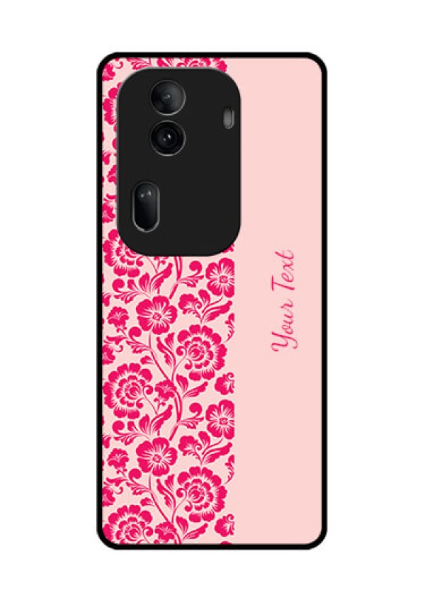 Oppo Reno 11 Pro 5G Custom Glass Phone Case - Attractive Floral Pattern Design