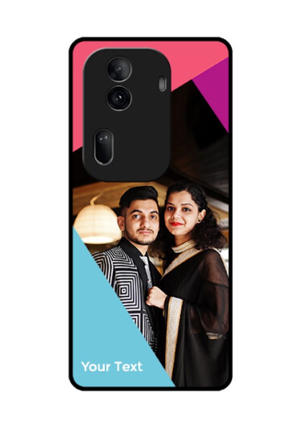 Oppo Reno 11 Pro 5G Custom Glass Phone Case - Stacked Triple Colour Design