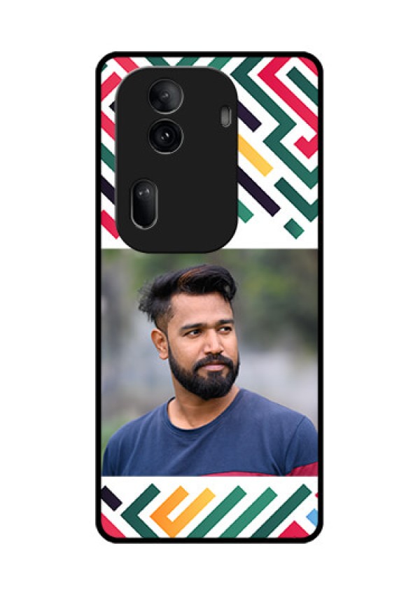 Oppo Reno 11 Pro 5G Custom Glass Phone Case - Colorful Maze Pattern Design