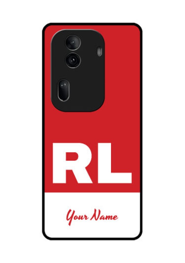 Oppo Reno 11 Pro 5G Custom Glass Phone Case - Dual Tone Custom Text Design
