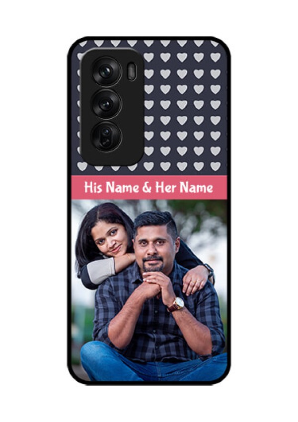Oppo Reno 12 Pro 5G Custom Glass Phone CaseLove Symbols Design