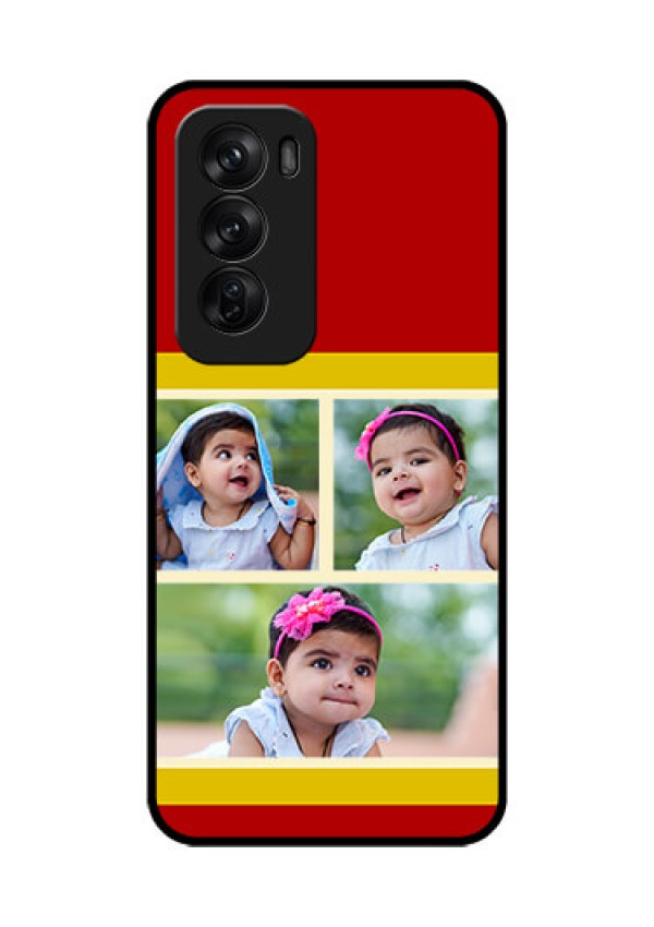 Oppo Reno 12 Pro 5G Custom Glass Phone CaseMultiple Pic Upload Design