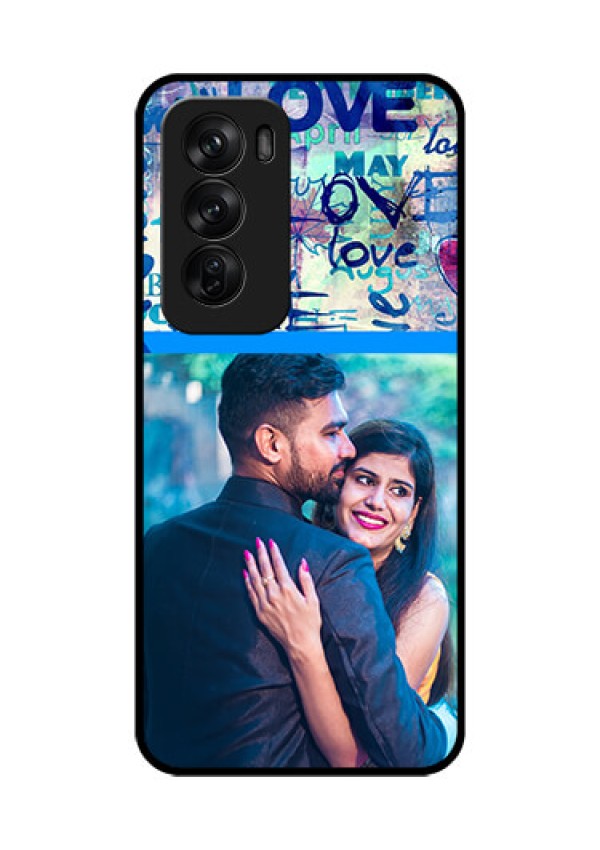 Oppo Reno 12 Pro 5G Custom Glass Phone CaseColorful Love Design