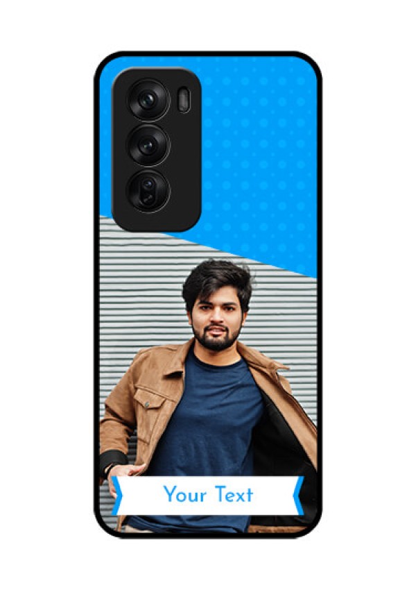 Oppo Reno 12 Pro 5G Custom Glass Phone CaseSimple Blue Color Design