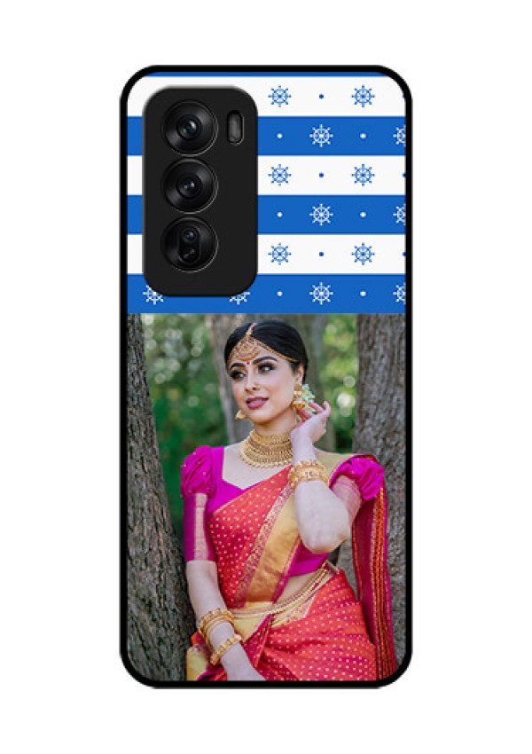 Oppo Reno 12 Pro 5G Custom Glass Phone CaseSnow Pattern Design