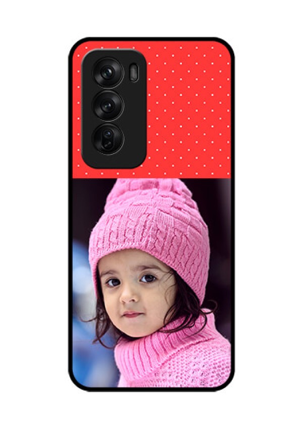 Oppo Reno 12 Pro 5G Custom Glass Phone CaseRed Pattern Design