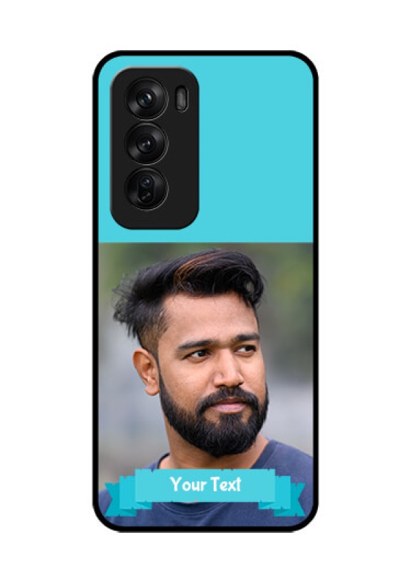 Oppo Reno 12 Pro 5G Custom Glass Phone CaseBlue Color Design