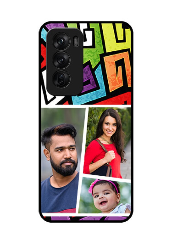 Oppo Reno 12 Pro 5G Custom Glass Phone CaseGraffiti Pattern Design