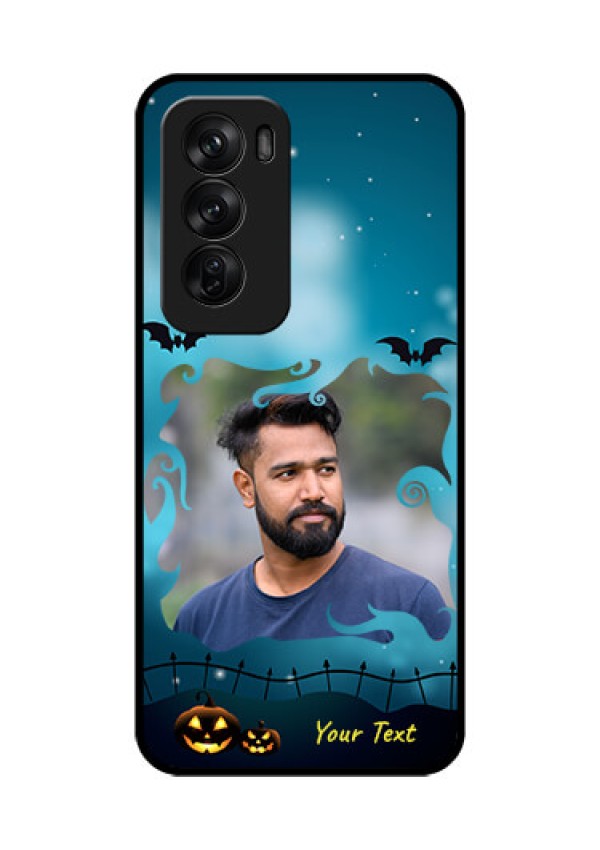 Oppo Reno 12 Pro 5G Custom Glass Phone CaseHalloween Frame Design