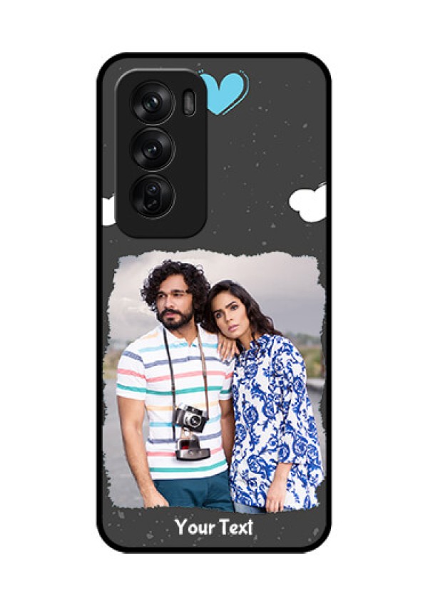Oppo Reno 12 Pro 5G Custom Glass Phone CaseSplashes With Love Doodles Design