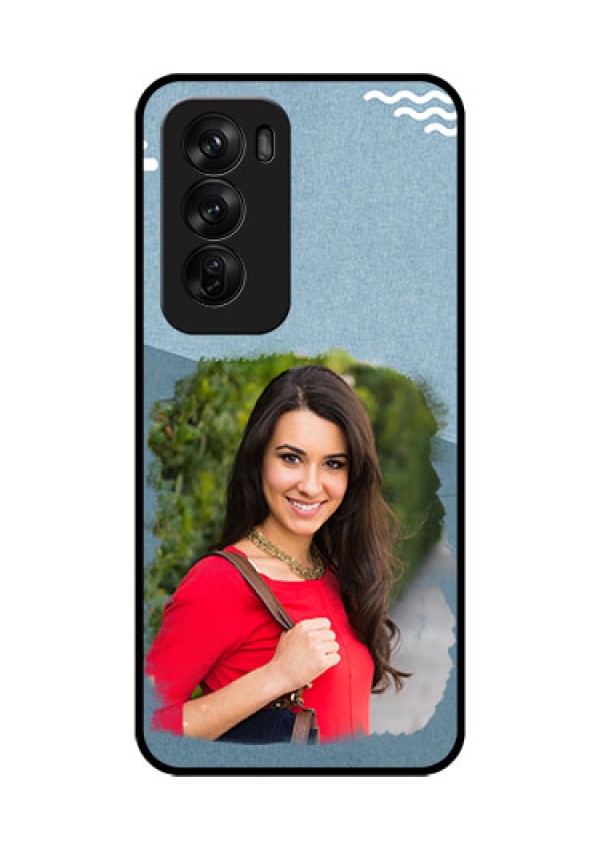 Oppo Reno 12 Pro 5G Custom Glass Phone CaseGrunge Line Art Design