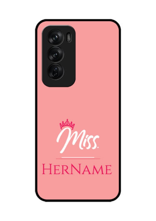 Oppo Reno 12 Pro 5G Custom Glass Phone CaseMrs With Name Design