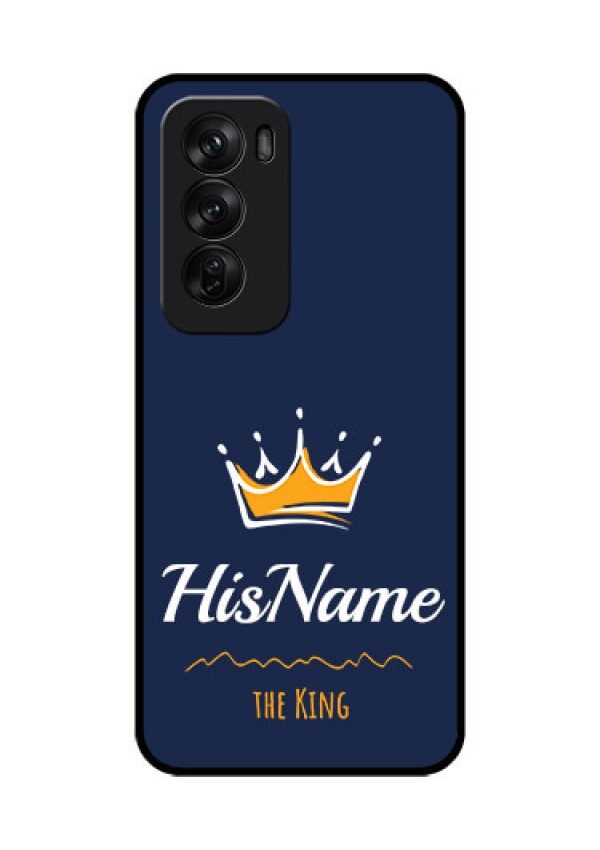 Oppo Reno 12 Pro 5G Custom Glass Phone CaseKing With Name Design