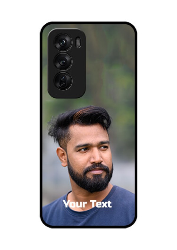 Oppo Reno 12 Pro 5G Custom Glass Phone CasePhoto With Text Design