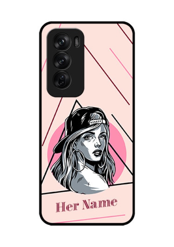 Oppo Reno 12 Pro 5G Custom Glass Phone CaseRockstar Girl Design