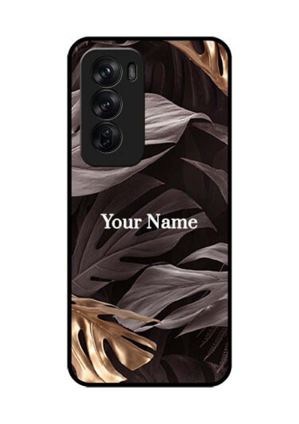 Oppo Reno 12 Pro 5G Custom Glass Phone CaseWild Leaves Digital Paint Design