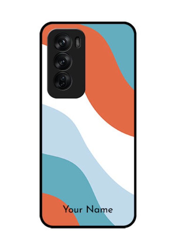 Oppo Reno 12 Pro 5G Custom Glass Phone CaseColoured Waves Design