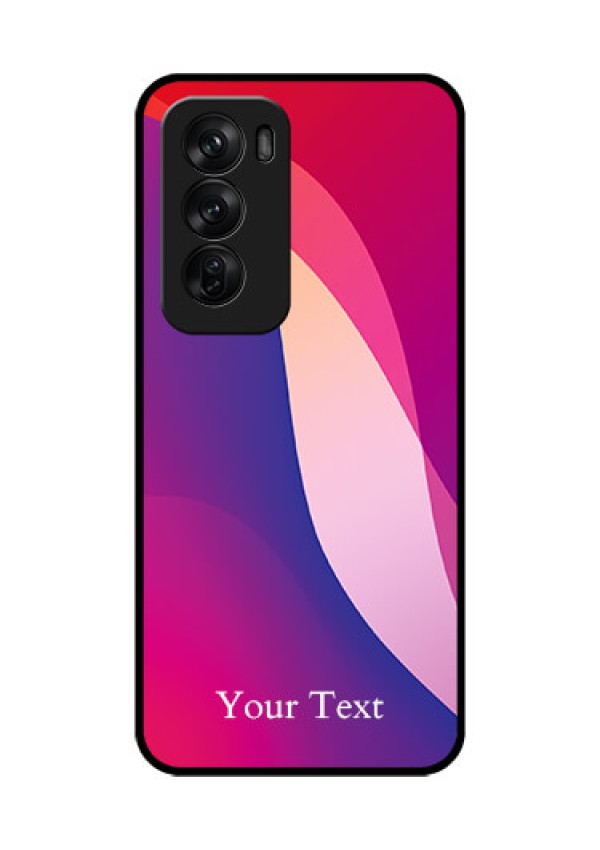 Oppo Reno 12 Pro 5G Custom Glass Phone CaseDigital Abstract Overlap Design
