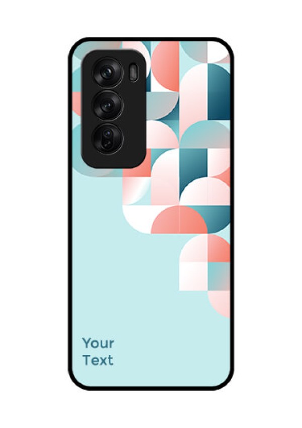 Oppo Reno 12 Pro 5G Custom Glass Phone CaseStylish Semi - Circle Pattern Design