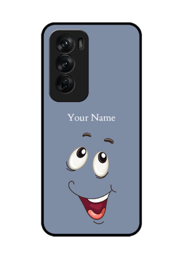 Oppo Reno 12 Pro 5G Custom Glass Phone CaseLaughing Cartoon Face Design