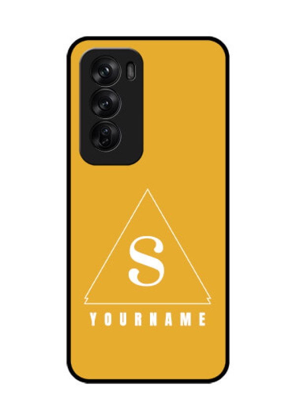 Oppo Reno 12 Pro 5G Custom Glass Phone CaseSimple Triangle Design