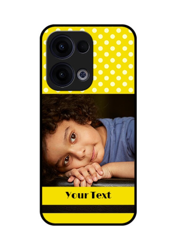 Reno 13 5G Custom Glass Phone Case - Bright Yellow Case Design