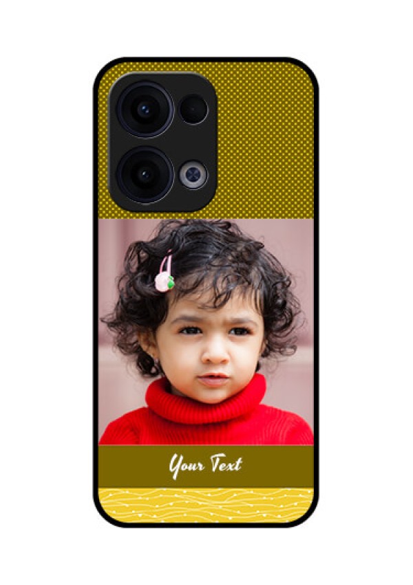 Reno 13 5G Custom Glass Phone Case - Simple Green Color Design