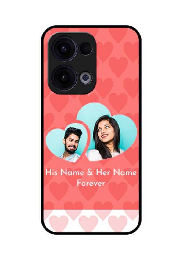 Reno 13 5G Custom Glass Phone Case - Couple Pic Upload Design