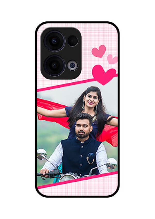Reno 13 5G Custom Glass Phone Case - Love Shape Heart Design