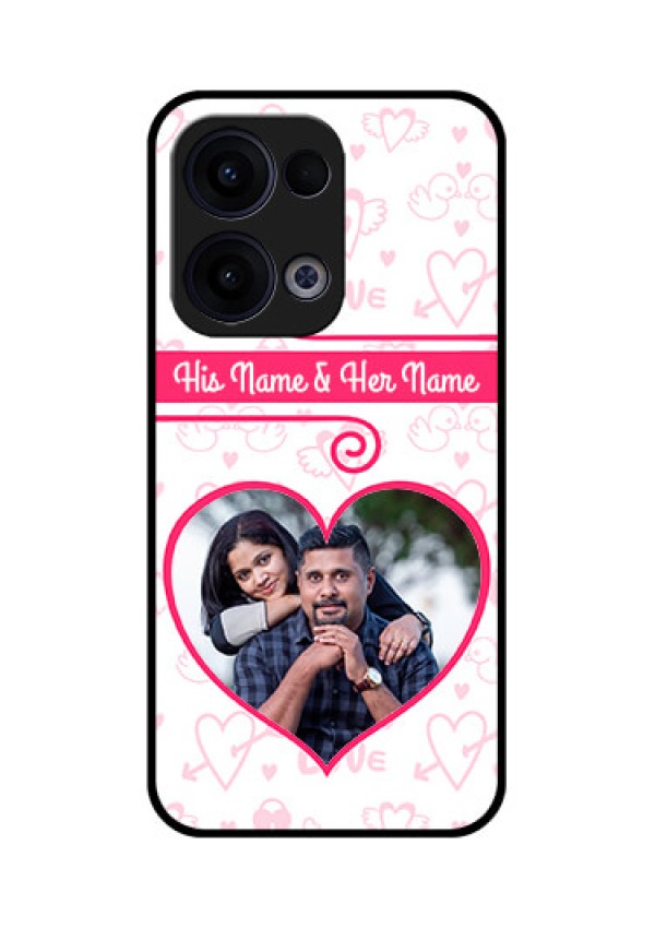Reno 13 5G Custom Glass Phone Case - Heart Shape Love Design