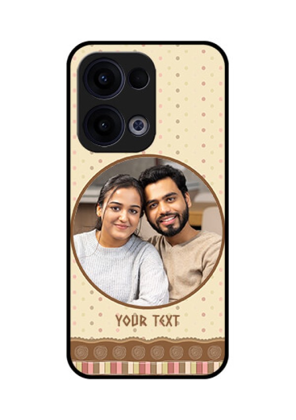 Reno 13 5G Custom Glass Phone Case - Brown Dotted Mobile Case Design