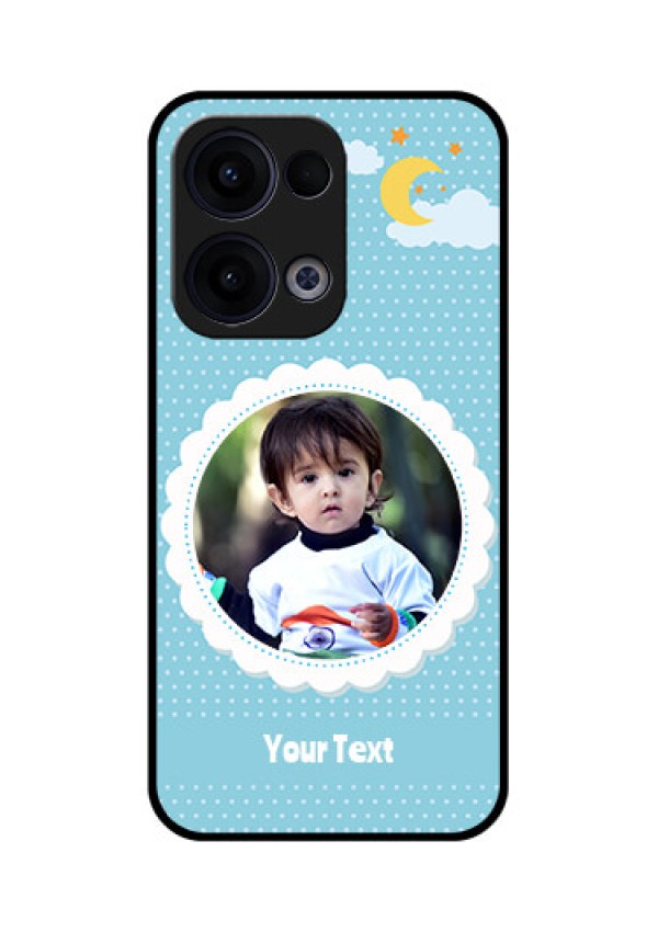 Reno 13 5G Custom Glass Phone Case - Violet Pattern Design