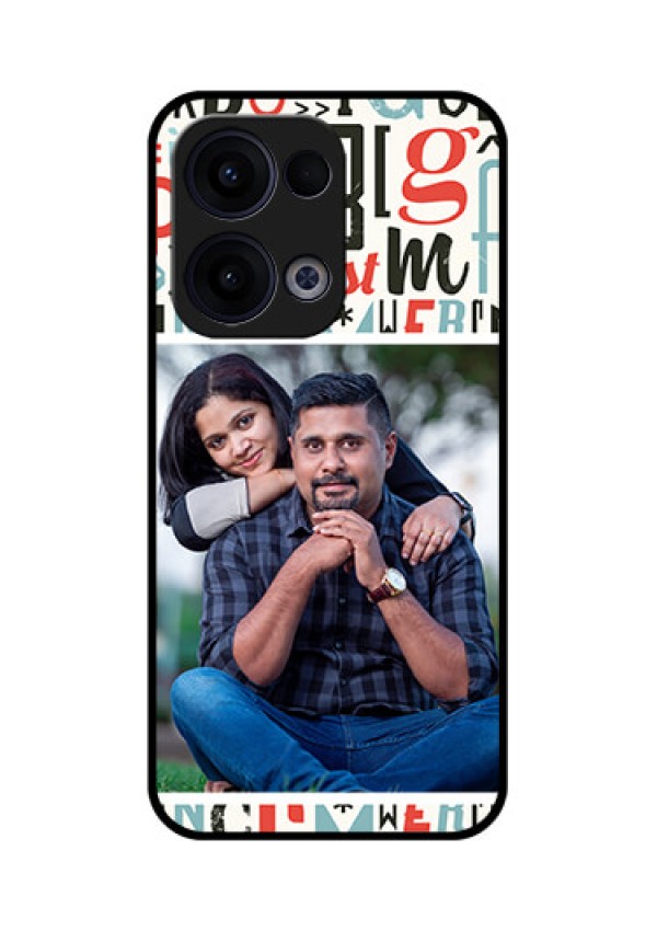 Reno 13 5G Custom Glass Phone Case - Alphabet Design