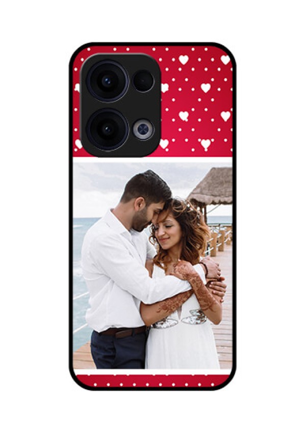 Reno 13 5G Custom Glass Phone Case - Hearts Mobile Case Design