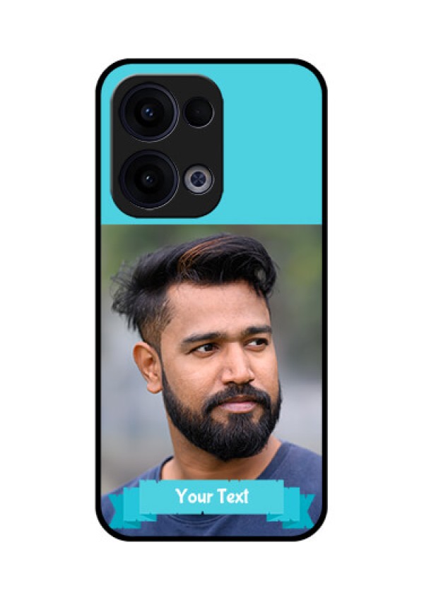 Reno 13 5G Custom Glass Phone Case - Blue Color Design