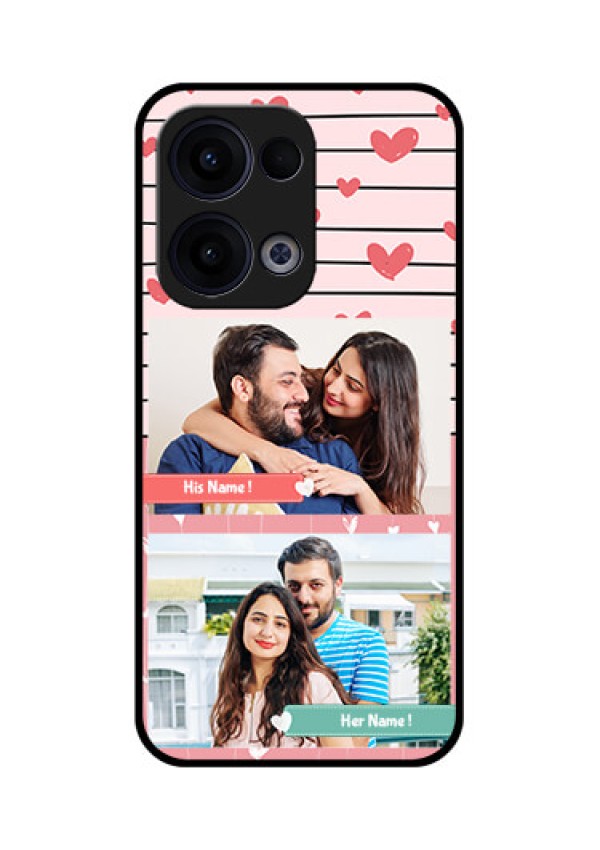 Reno 13 5G Custom Glass Phone Case - Photo With Heart Design