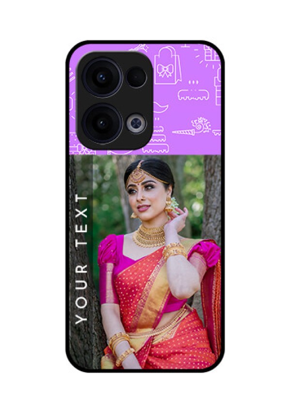 Reno 13 5G Custom Glass Phone Case - Birthday Icons Design