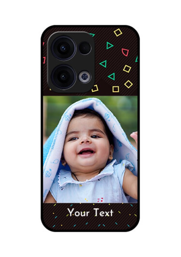 Reno 13 5G Custom Glass Phone Case - With Confetti Birthday Design