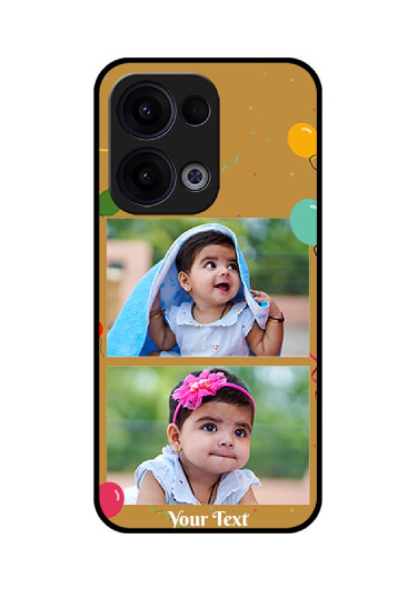Reno 13 5G Custom Glass Phone Case - Image Holder With Birthday Celebrations Design