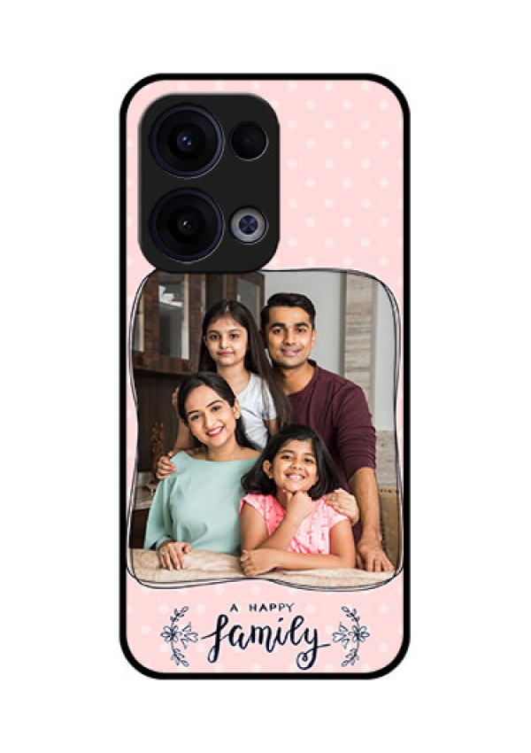 Reno 13 5G Custom Glass Phone Case - Family With Dots Design
