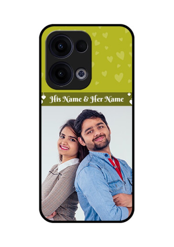 Reno 13 5G Custom Glass Phone Case - You and Me Heart Design