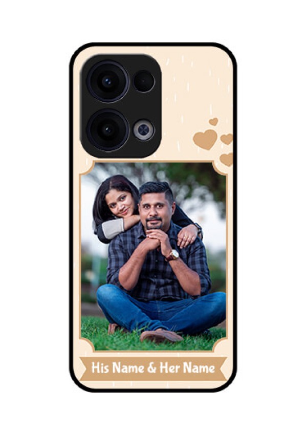 Reno 13 5G Custom Glass Phone Case - With Confetti Love Design