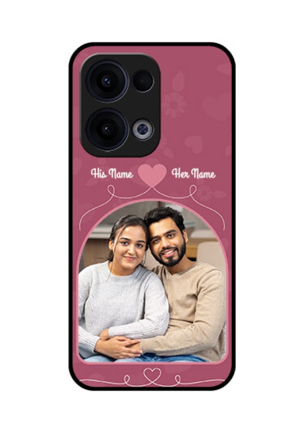 Reno 13 5G Custom Glass Phone Case - Love Floral Design