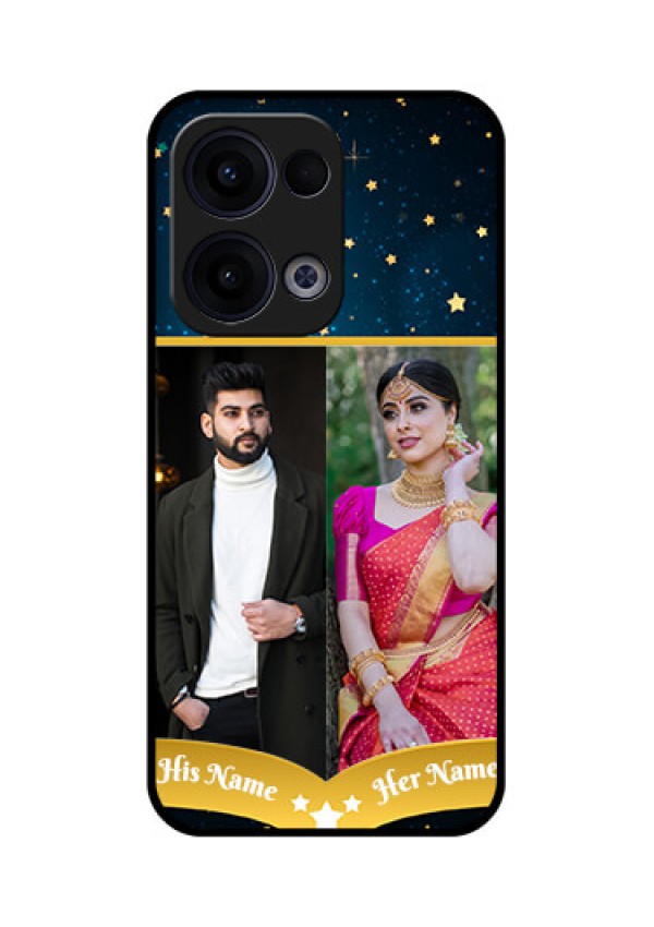 Reno 13 5G Custom Glass Phone Case - Galaxy Stars Backdrop Design
